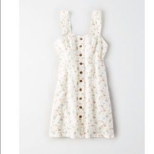 Button front mini dress